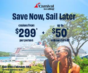 Carnival February Savings - Special cruise offer